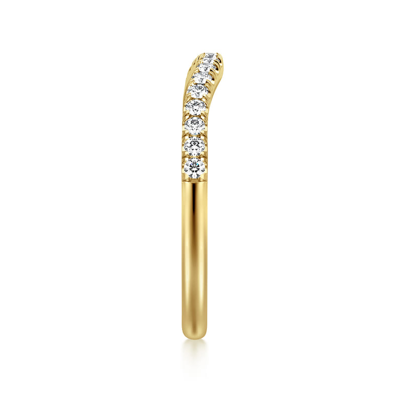 14K Yellow Gold Diamond Wedding Band - 0.21 ct - Shot 4