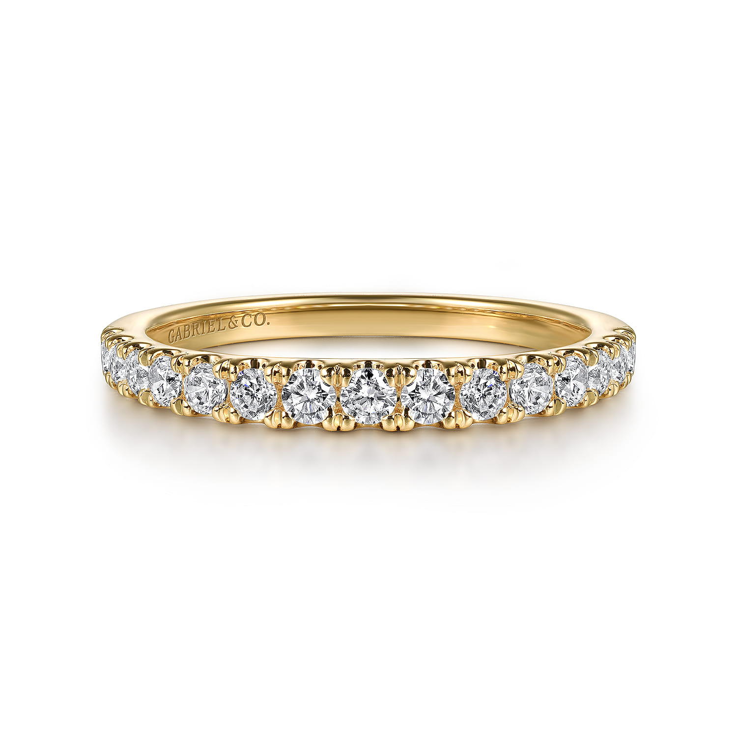 14K Yellow Gold Diamond Wedding Band - 0.5 ct - Shot 1
