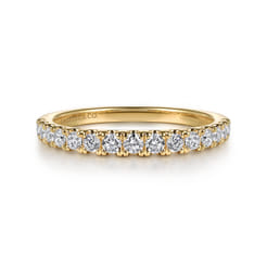 14K Yellow Gold Diamond Wedding Band
