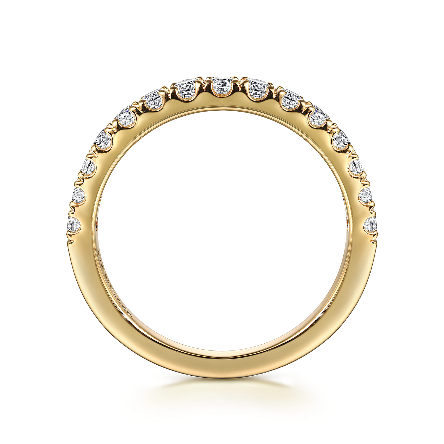 14K Yellow Gold Diamond Wedding Band - 0.5 ct - Shot 2
