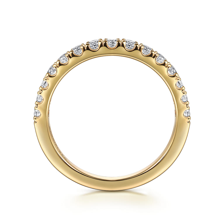 14K Yellow Gold Diamond Wedding Band - 0.5 ct - Shot 2