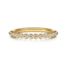 14K Yellow Gold Diamond Wedding Band - 0.27 ct