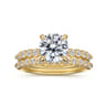 14K Yellow Gold Diamond Wedding Band - 0.27 ct