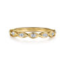 14K Yellow Gold Diamond Wedding Band - 0.23 ct