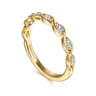 14K Yellow Gold Diamond Wedding Band - 0.23 ct