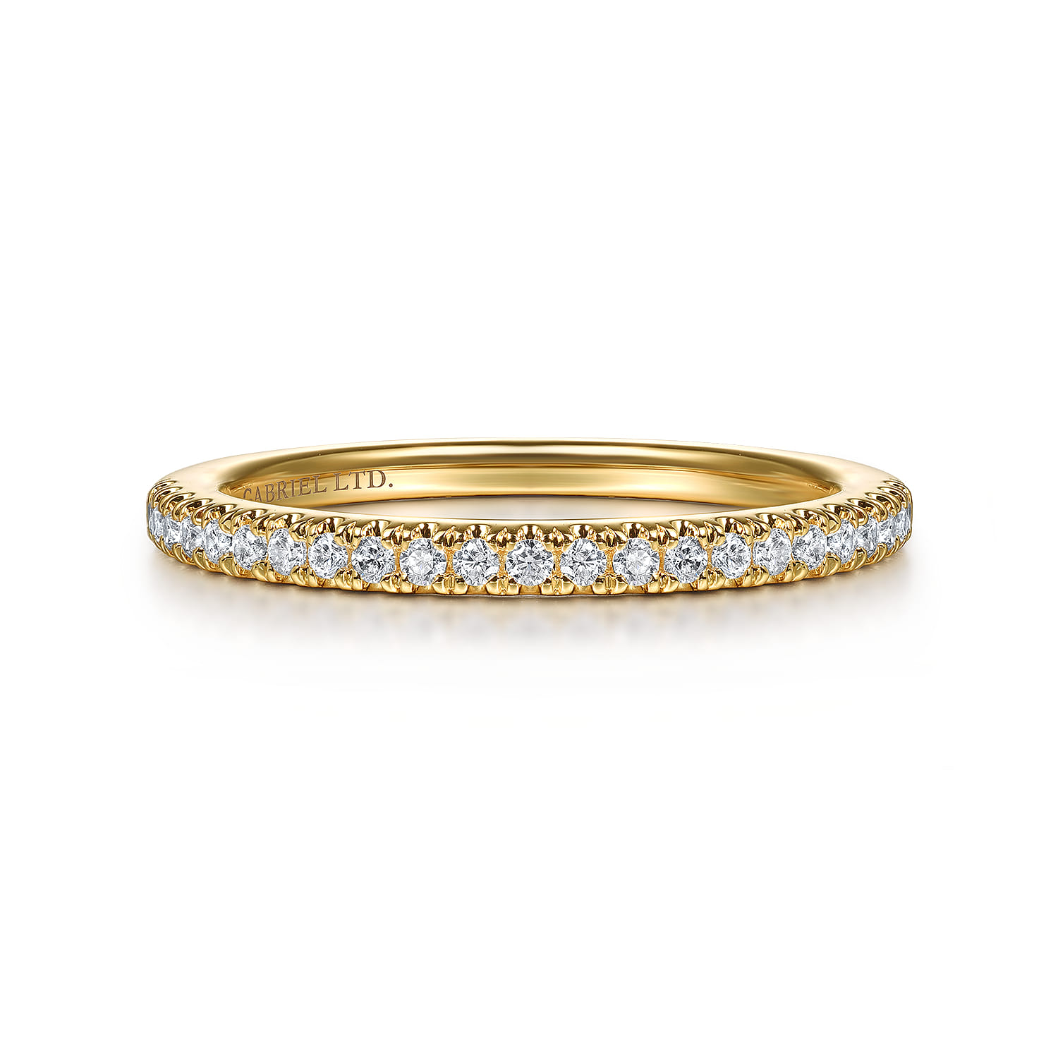 14K Yellow Gold Diamond Wedding Band - 0.16 ct - Shot 1