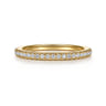 14K Yellow Gold Diamond Wedding Band - 0.16 ct