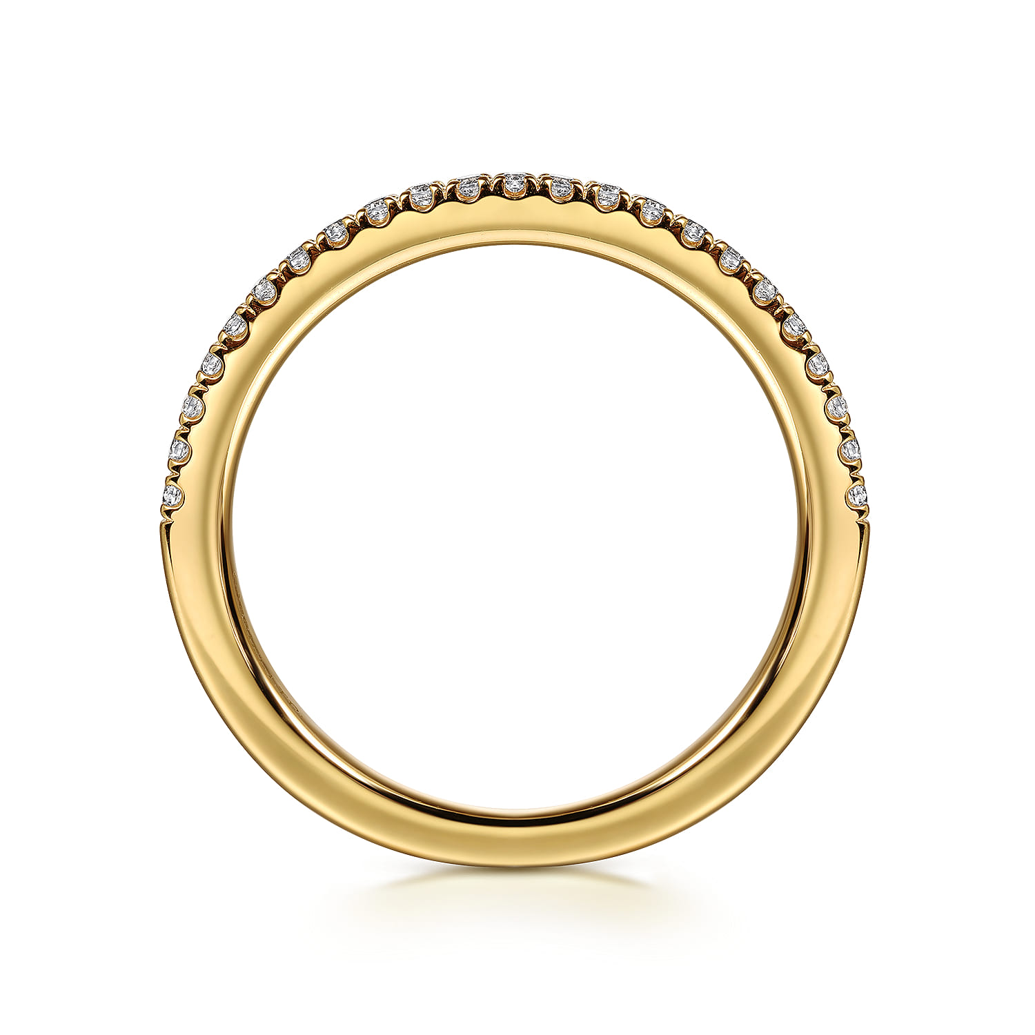14K Yellow Gold Diamond Wedding Band - 0.16 ct - Shot 2