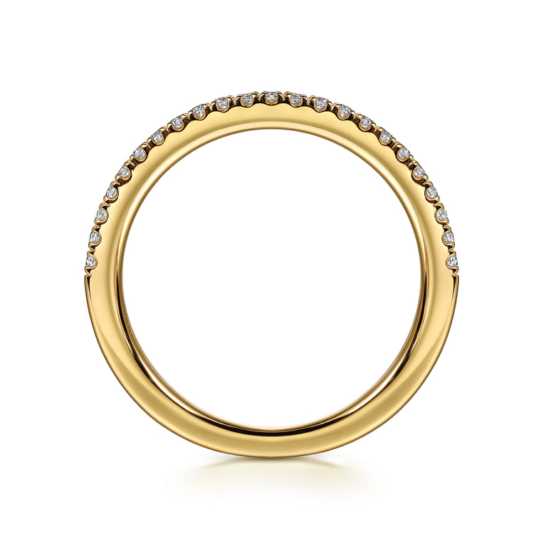 14K Yellow Gold Diamond Wedding Band - 0.16 ct - Shot 2