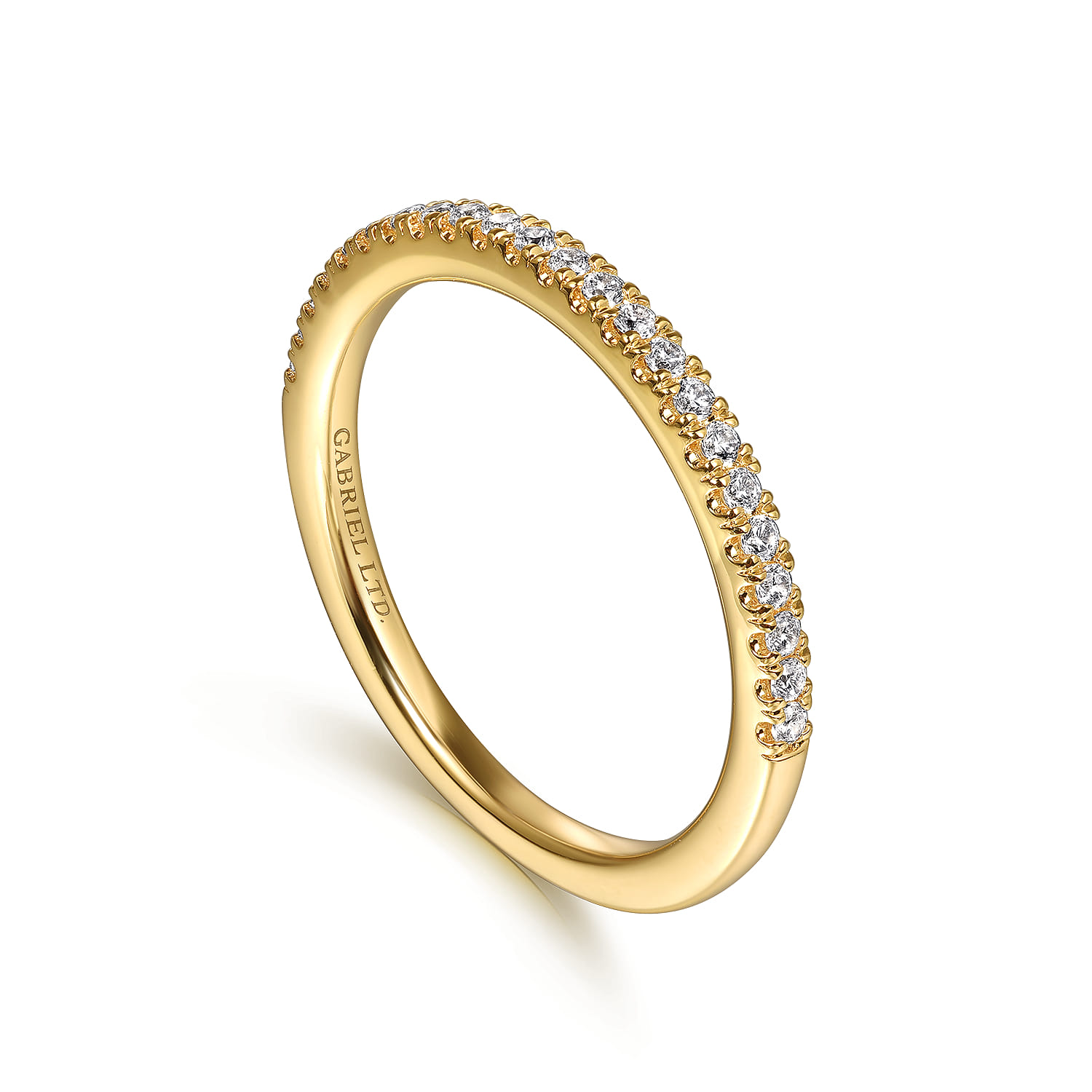 14K Yellow Gold Diamond Wedding Band - 0.16 ct - Shot 3