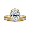 14K Yellow Gold Diamond Wedding Band - 0.16 ct