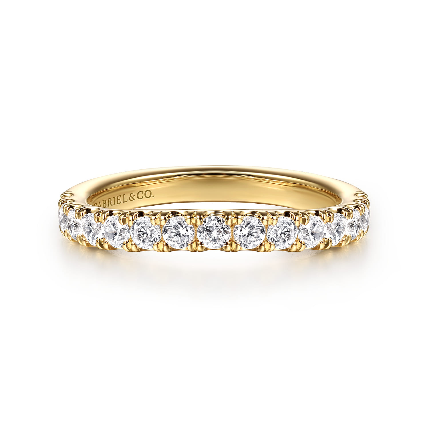 14K Yellow Gold Diamond Wedding Band - 0.5 ct - Shot 1
