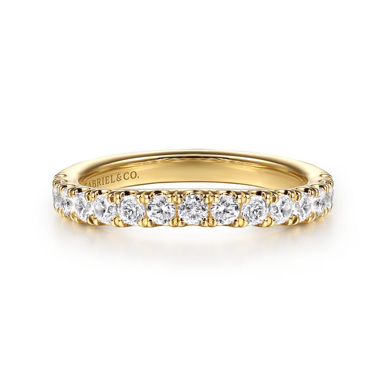 14K Yellow Gold Diamond Wedding Band - 0.5 ct - Shot 1