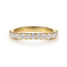 14K Yellow Gold Diamond Wedding Band - 0.5 ct