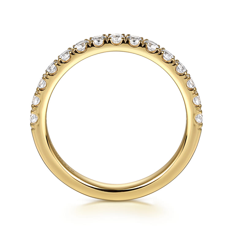 14K Yellow Gold Diamond Wedding Band - 0.5 ct - Shot 2