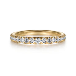 14K Yellow Gold Diamond Wedding Band