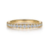 14K Yellow Gold Diamond Wedding Band - 0.37 ct
