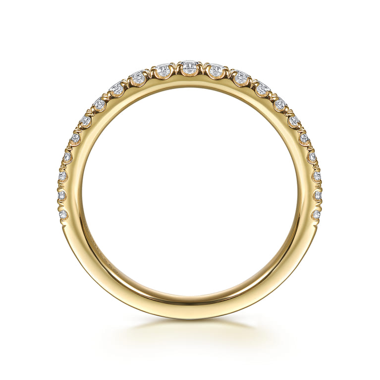 14K Yellow Gold Diamond Wedding Band - 0.37 ct - Shot 2