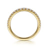 14K Yellow Gold Diamond Wedding Band - 0.37 ct