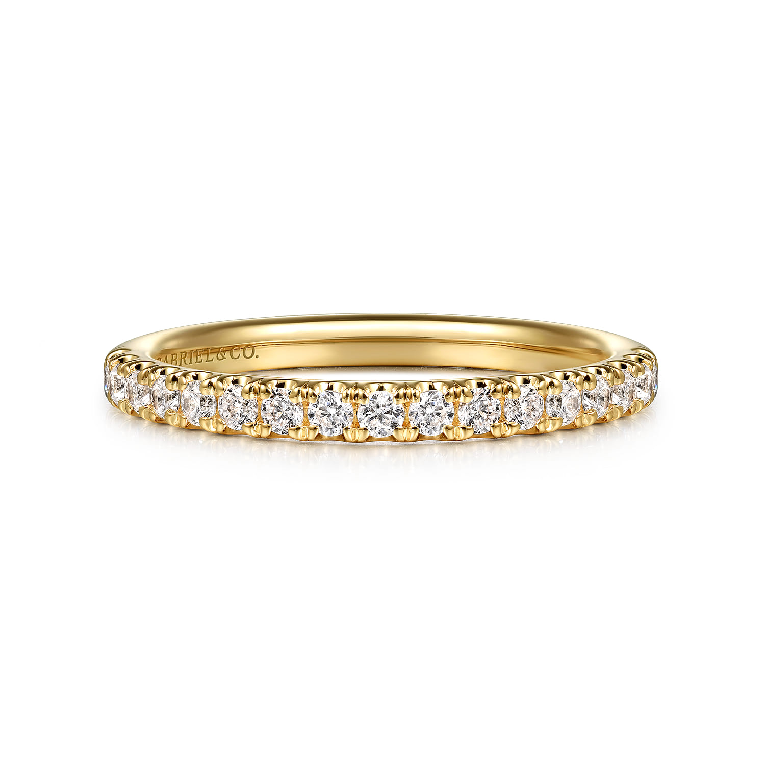 14K Yellow Gold Diamond Wedding Band - 0.29 ct - Shot 1