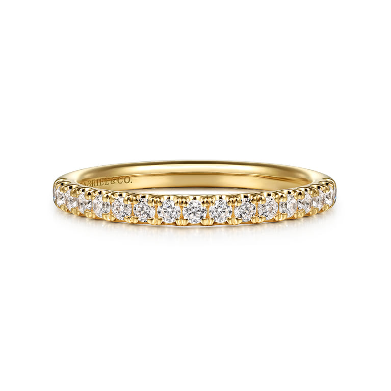 14K Yellow Gold Diamond Wedding Band - 0.29 ct - Shot 1