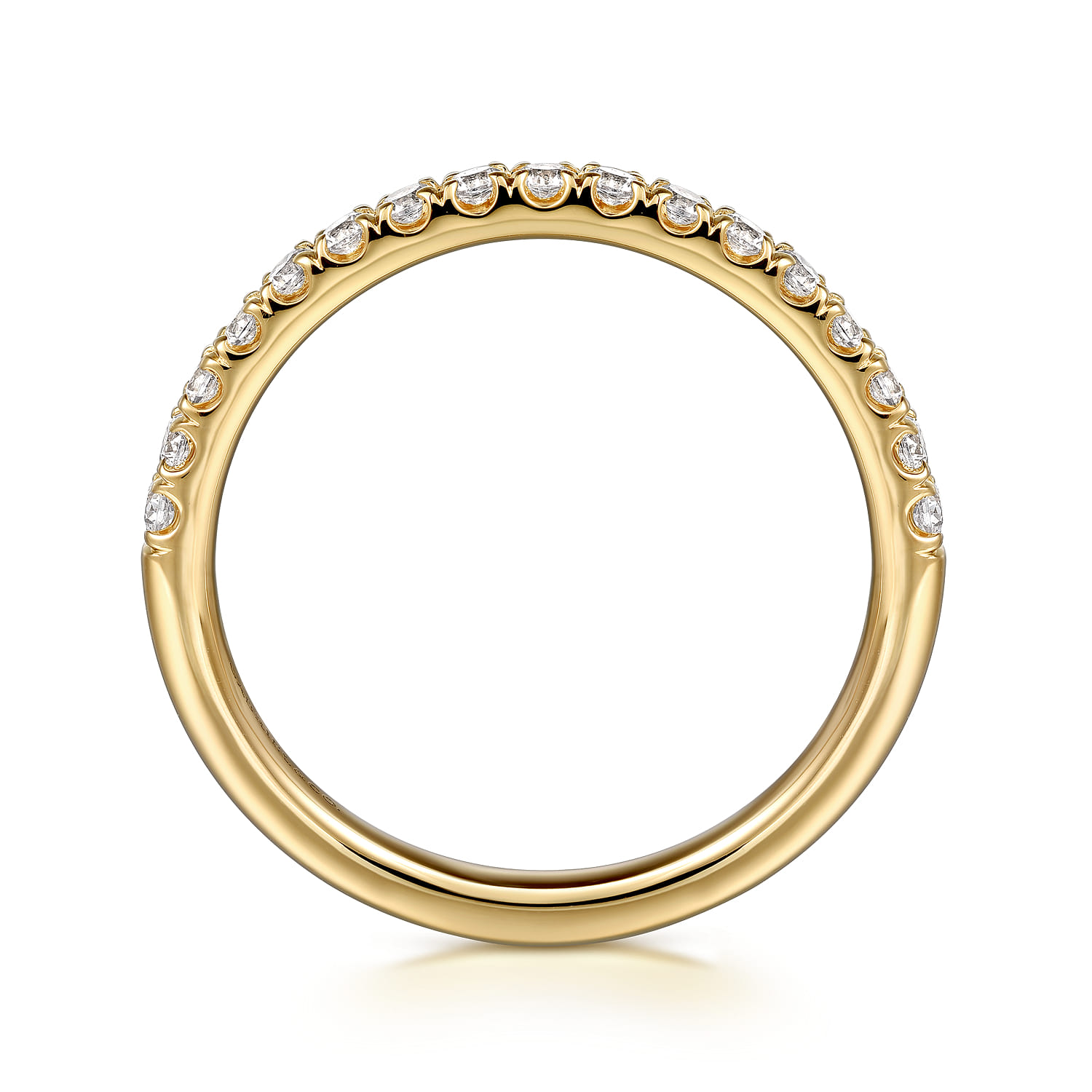 14K Yellow Gold Diamond Wedding Band - 0.29 ct - Shot 2