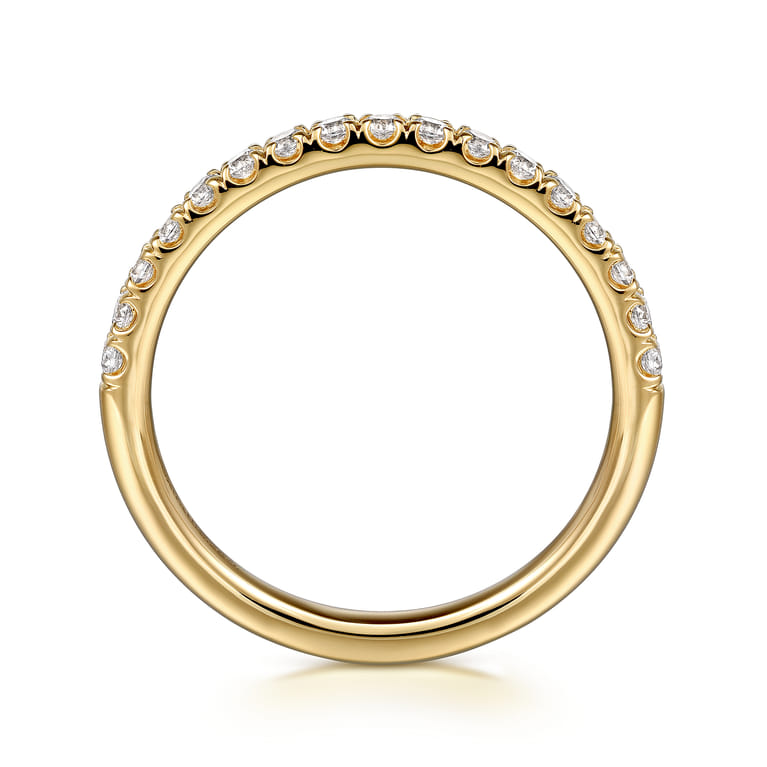 14K Yellow Gold Diamond Wedding Band - 0.29 ct - Shot 2