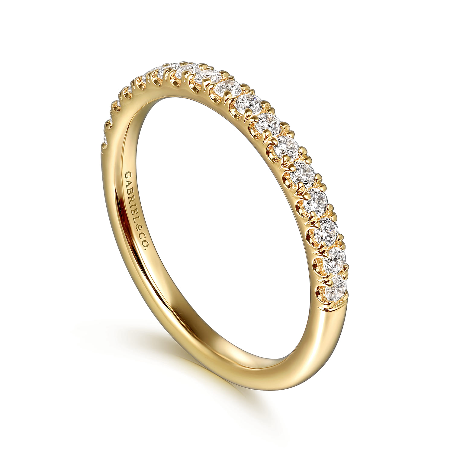 14K Yellow Gold Diamond Wedding Band - 0.29 ct - Shot 3