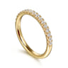 14K Yellow Gold Diamond Wedding Band - 0.29 ct