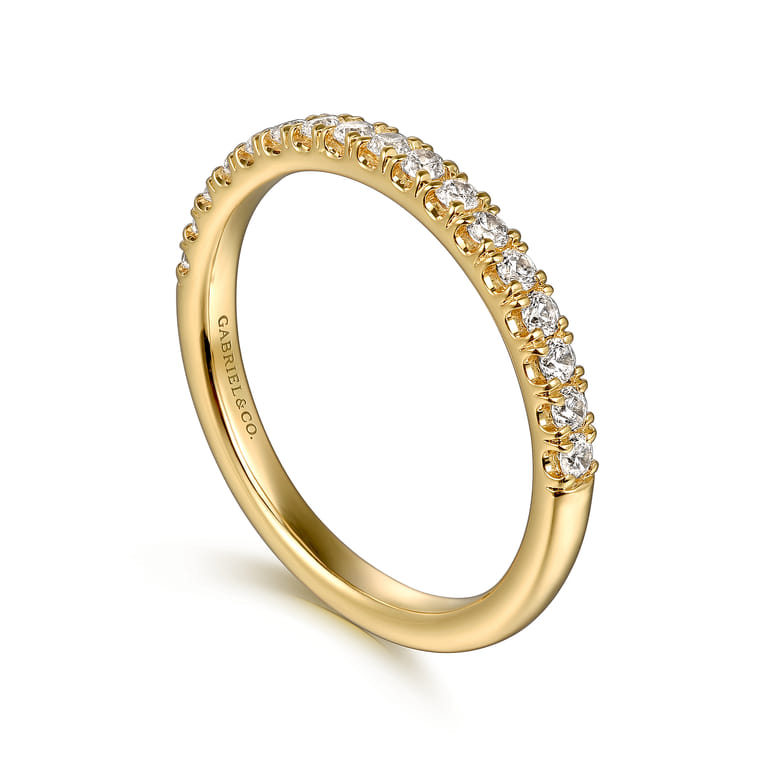 14K Yellow Gold Diamond Wedding Band - 0.29 ct - Shot 3