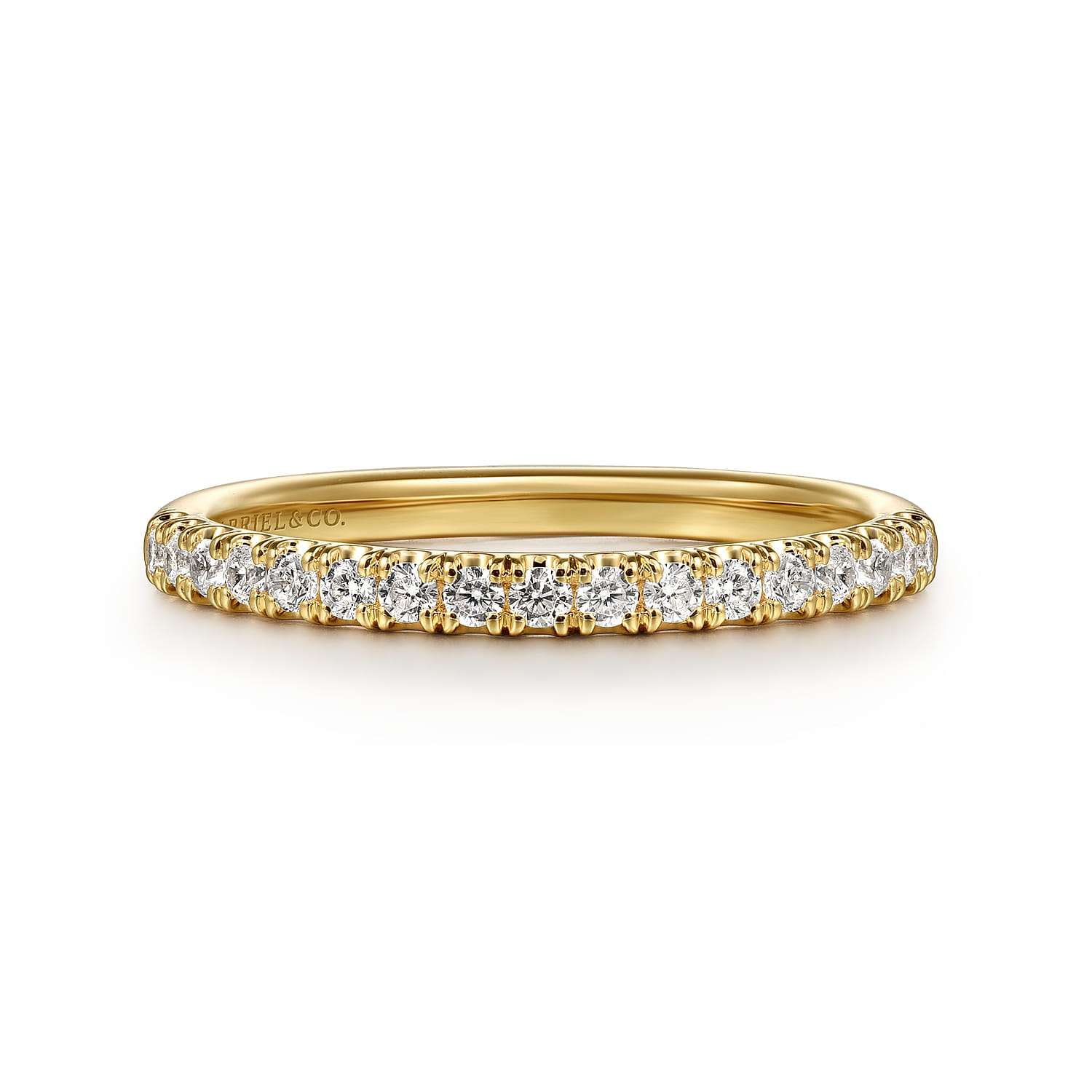 14K Yellow Gold Diamond Wedding Band - 0.29 ct - Shot 1