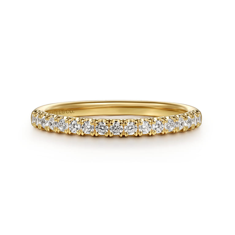14K Yellow Gold Diamond Wedding Band - 0.29 ct - Shot 1