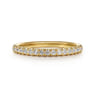 14K Yellow Gold Diamond Wedding Band - 0.29 ct