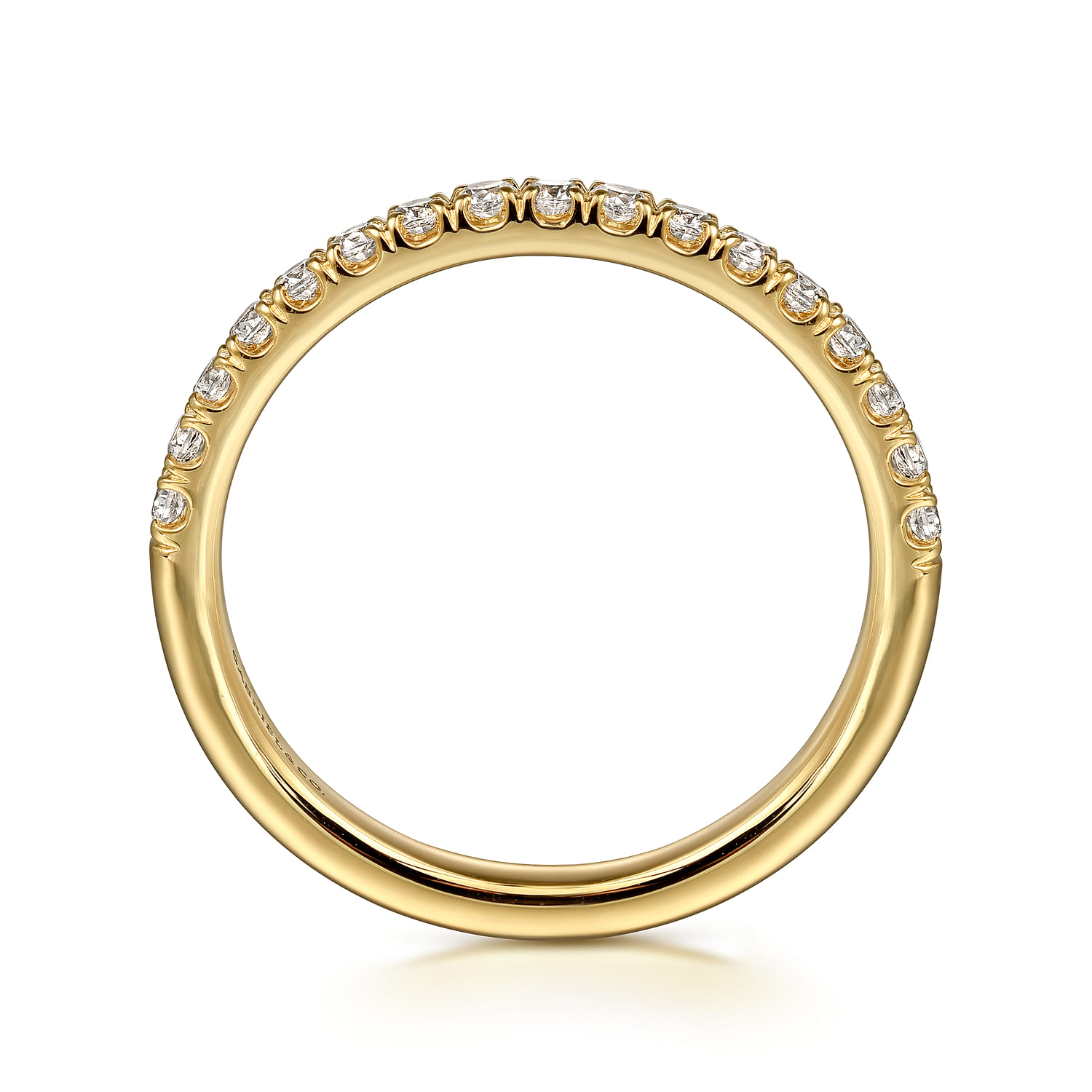 14K Yellow Gold Diamond Wedding Band - 0.29 ct - Shot 2