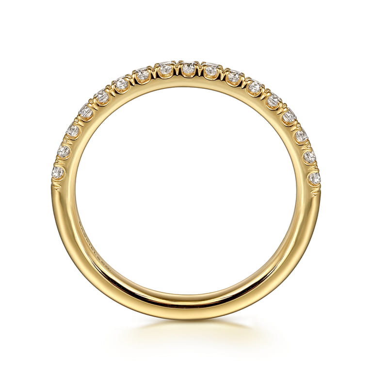 14K Yellow Gold Diamond Wedding Band - 0.29 ct - Shot 2