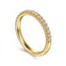14K Yellow Gold Diamond Wedding Band - 0.29 ct