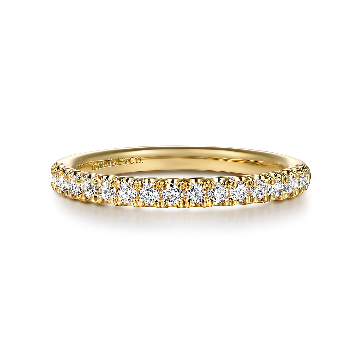 14K Yellow Gold Diamond Wedding Band - 0.29 ct - Shot 1