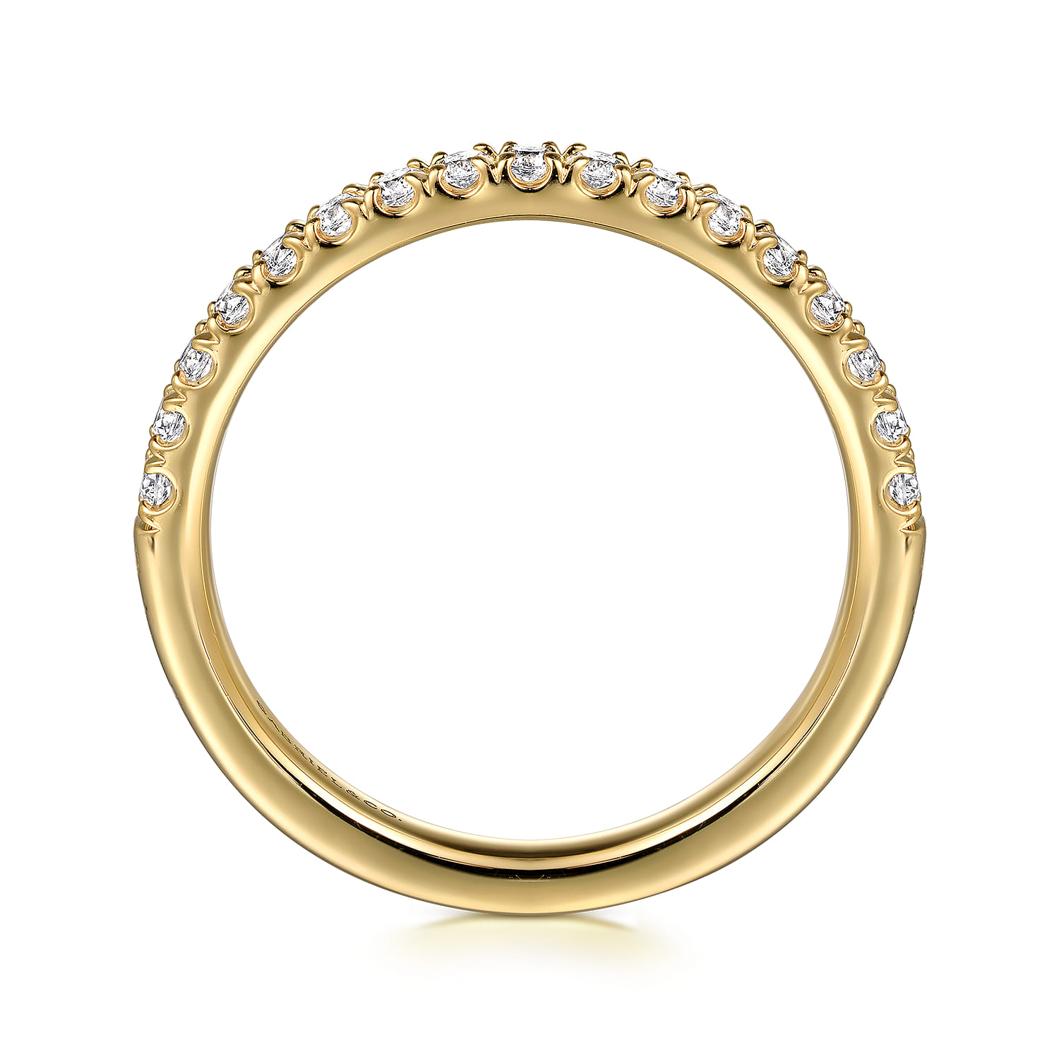 14K Yellow Gold Diamond Wedding Band - 0.29 ct - Shot 2
