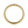 14K Yellow Gold Diamond Wedding Band - 0.29 ct