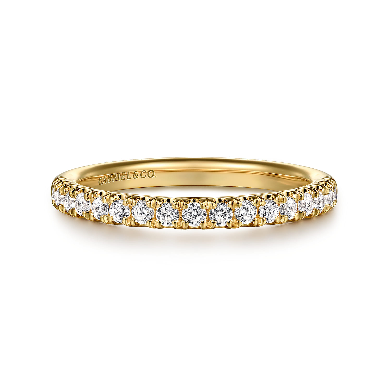 14K Yellow Gold Diamond Wedding Band - 0.29 ct - Shot 1