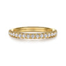 14K Yellow Gold Diamond Wedding Band - 0.29 ct