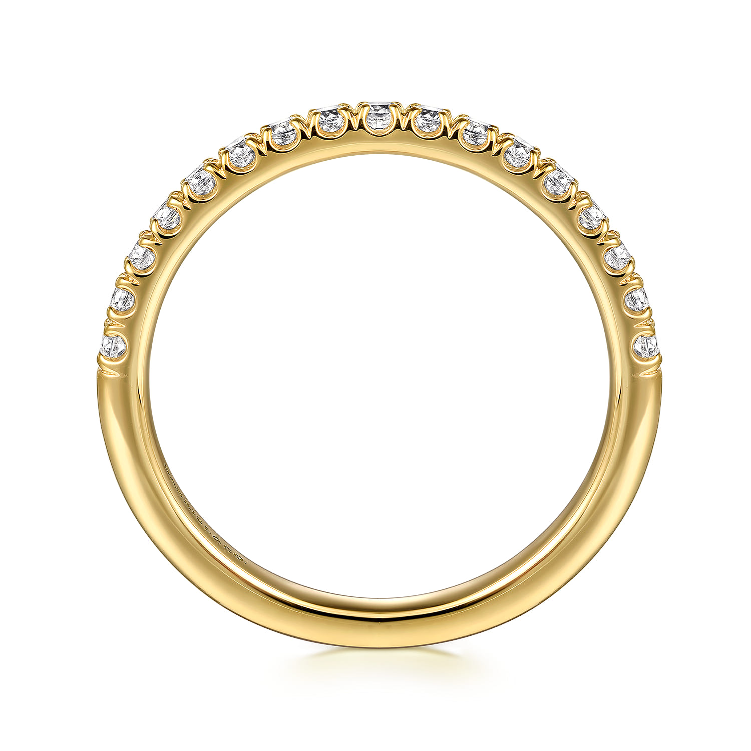 14K Yellow Gold Diamond Wedding Band - 0.29 ct - Shot 2