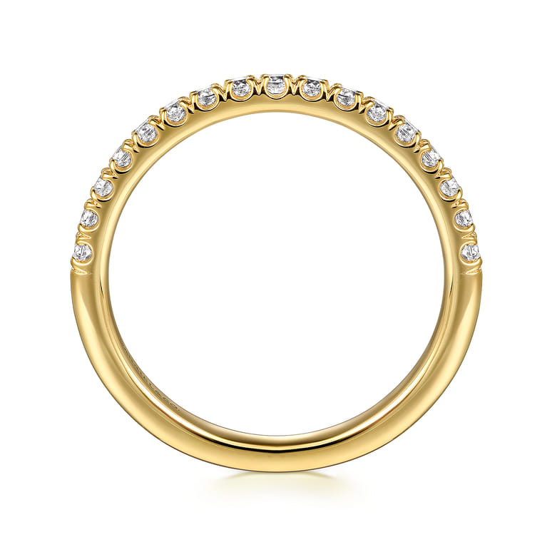 14K Yellow Gold Diamond Wedding Band - 0.29 ct - Shot 2