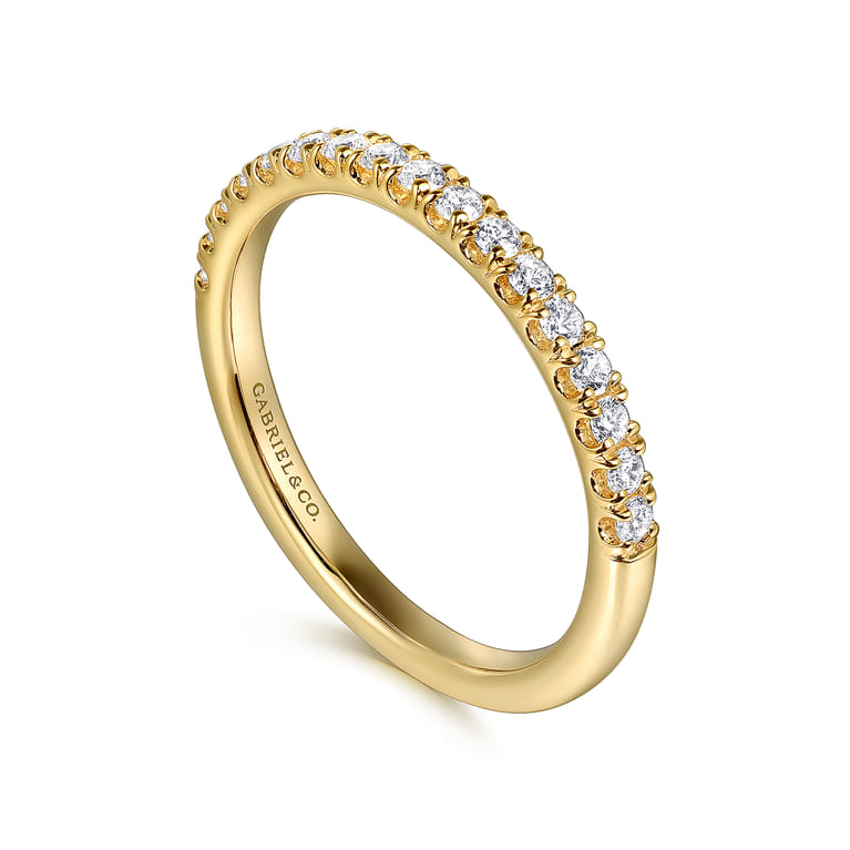 14K Yellow Gold Diamond Wedding Band - 0.29 ct - Shot 3
