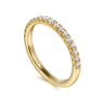 14K Yellow Gold Diamond Wedding Band - 0.29 ct
