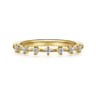 14K Yellow Gold Diamond Wedding Band - 0.13 ct