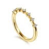 14K Yellow Gold Diamond Wedding Band - 0.13 ct