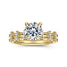 14K Yellow Gold Diamond Wedding Band - 0.13 ct