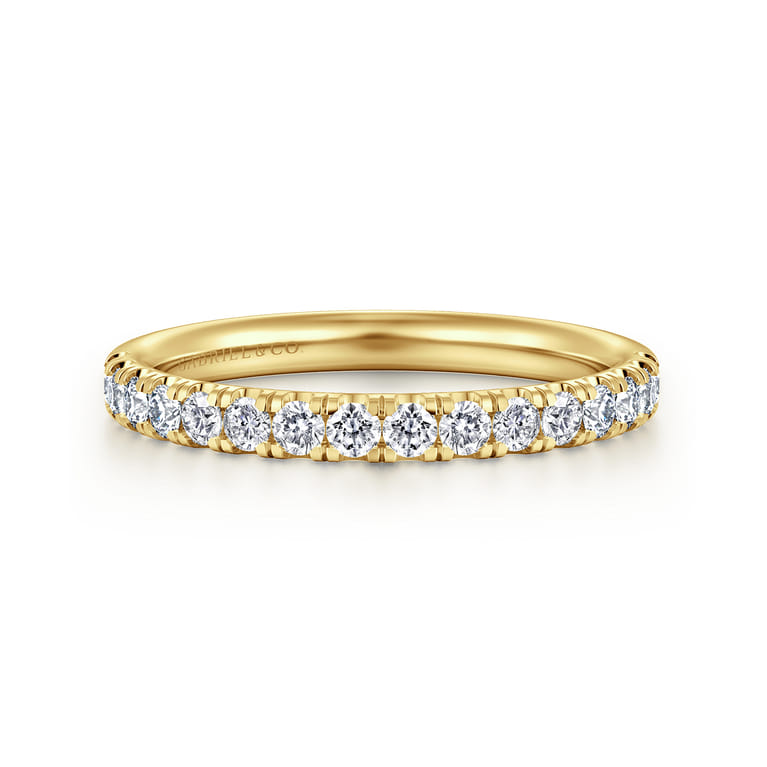 14K Yellow Gold Diamond Wedding Band - 0.4 ct - Shot 1