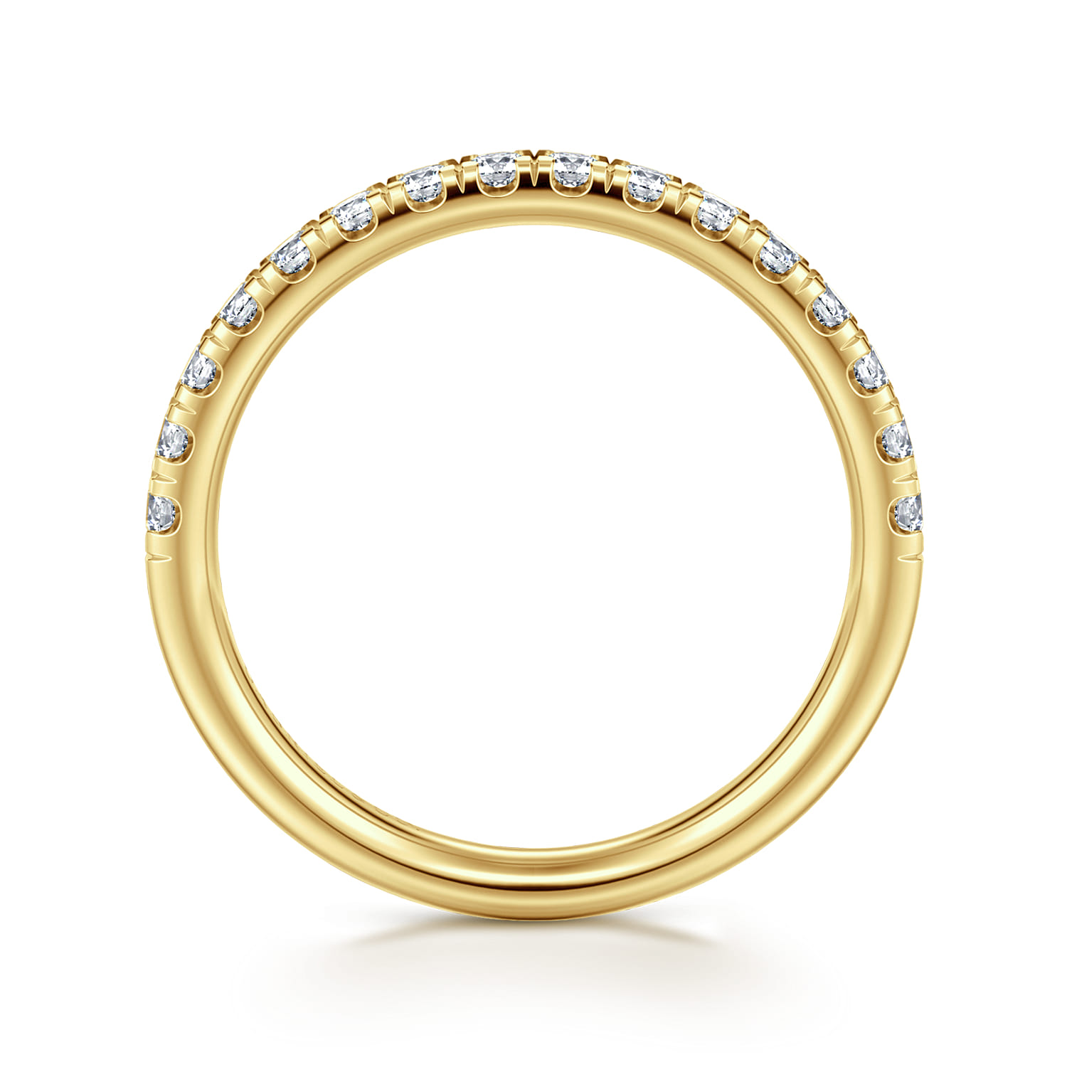 14K Yellow Gold Diamond Wedding Band - 0.4 ct - Shot 2